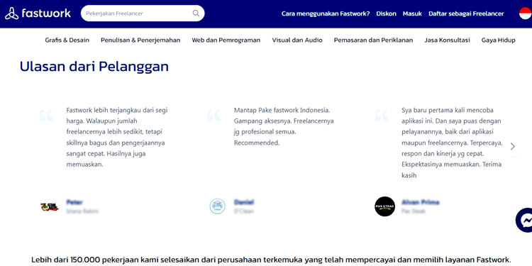 Platform aplikasi bagi pekerja freelancer di Asia Tenggara